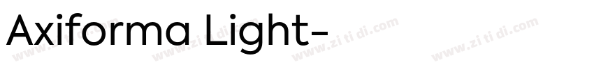 Axiforma Light字体转换